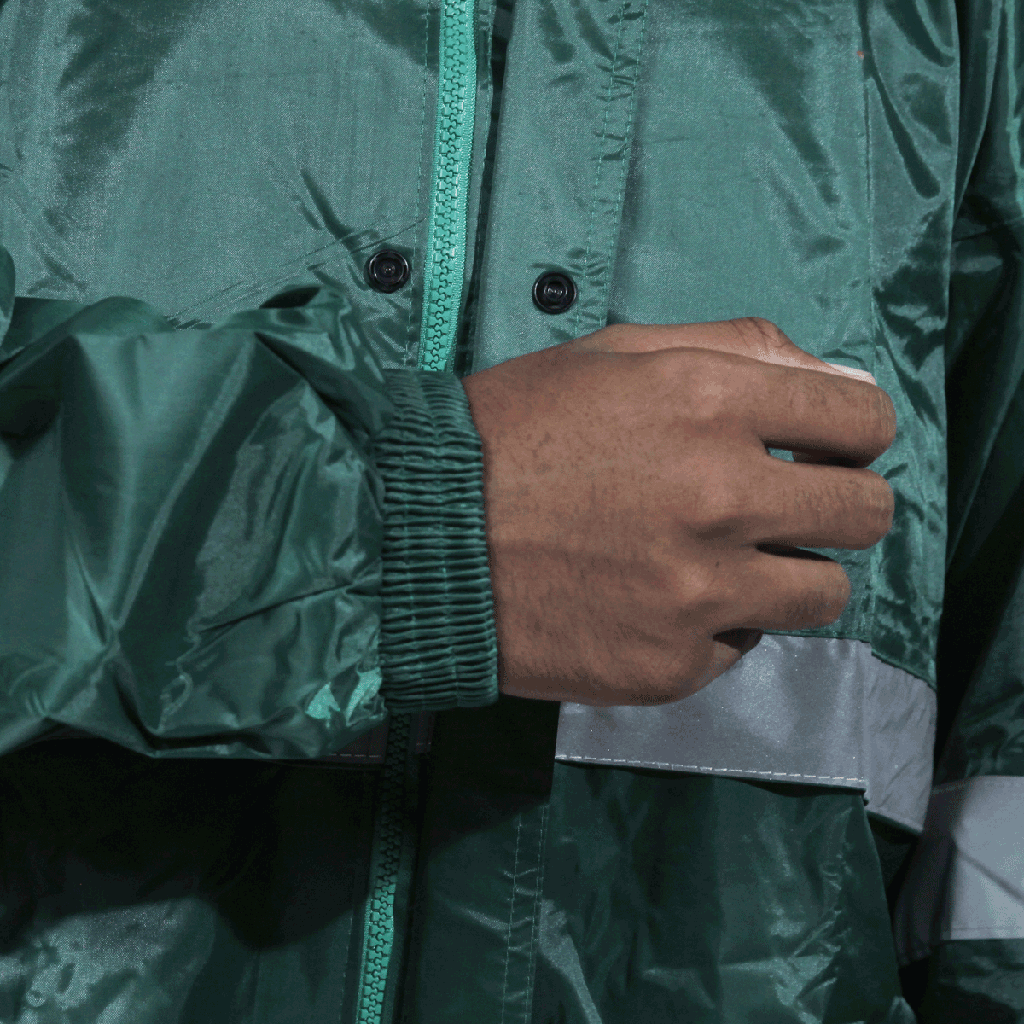 IMPERMEABLE AVEC PATALON VERT AVEC BANDE 190D TAILLE XL 2011211066