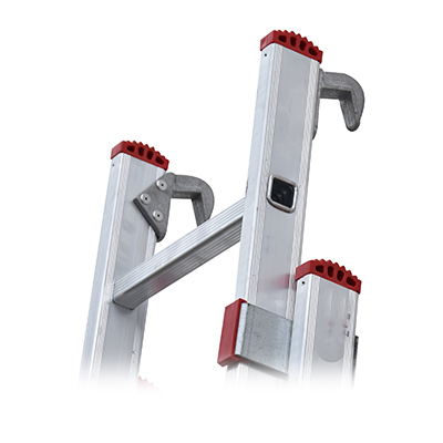ECHELLE DOUBLE EXTENSIBLE AVEC DES CROCHETS 10 MARCHES H 4,88M  P 13KG 10715 (MXLD JRMX)