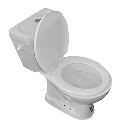 WC ITALIAN "P" SET WHITE HORIZONTAL  (DNV)