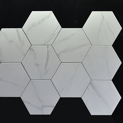 CARREAUX SOLS  20X24Hex EC CALACATTA WHITE (ECRM)