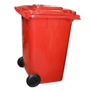 POUBELLE PLASTIQUE ROUGE 360L