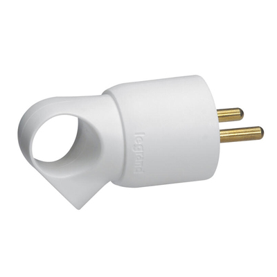FICHE ET PROLONGATEUR A ANNEAUX 2P+T 16A BLANC 050103