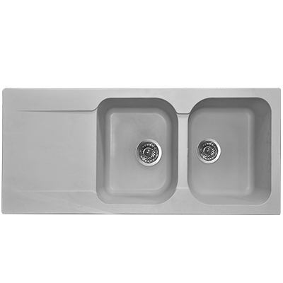 EVIER RESINE STKN 2C1E GRIS PLATINIUM 11102005
