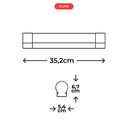 AAPPLIQUE LED LAVABO  8W 720L 4000K/2700K 220V  IP 44 352X46X38MM 2243-018 BRILONER (ALL)