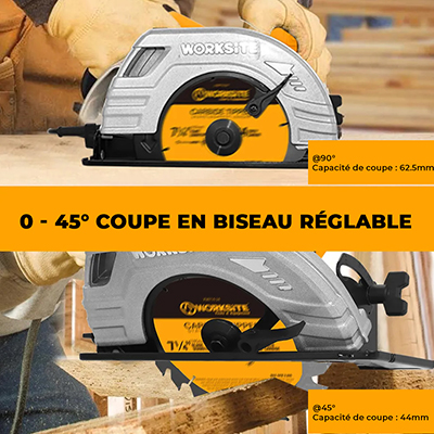 SCIE CIRCULAIRE 1400W 220V-240V 50-60HZ 5300RPM CE CSW173 WORKSITE