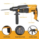 PERFORATEUR ELECTRIQUE  26MM 800W 900RPM 4000BPM ERH106 WORKSITE