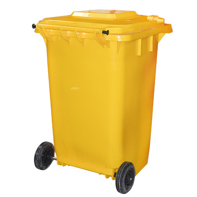 POUBELLE PLASTIQUE 360L JAUNE  Yellow