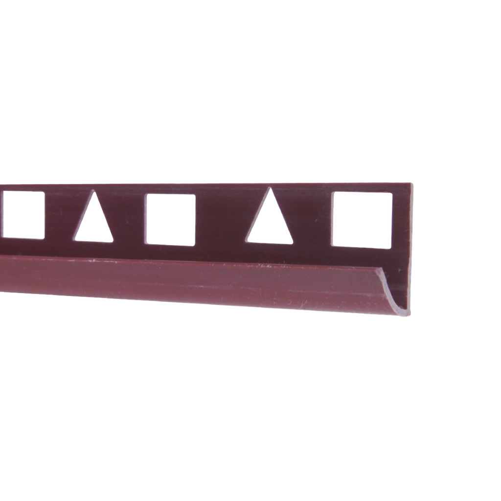 BAGUETTE D'ANGLE PVC 10mm ROUGE 2,45m DY006
