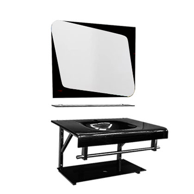 LAVABO EN VERRE 800x500x15mm  BLACK JH-3068 (2 ELMTS)