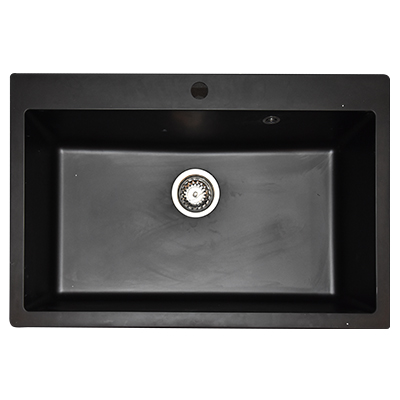EVIER RESINE STKZ ZENTIA BEE 7650 NEGRO LISO C/POLY 11088008