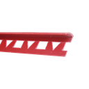 BAGUETTE D'ANGLE PVC 12mm ROUGE 2,45m DY006