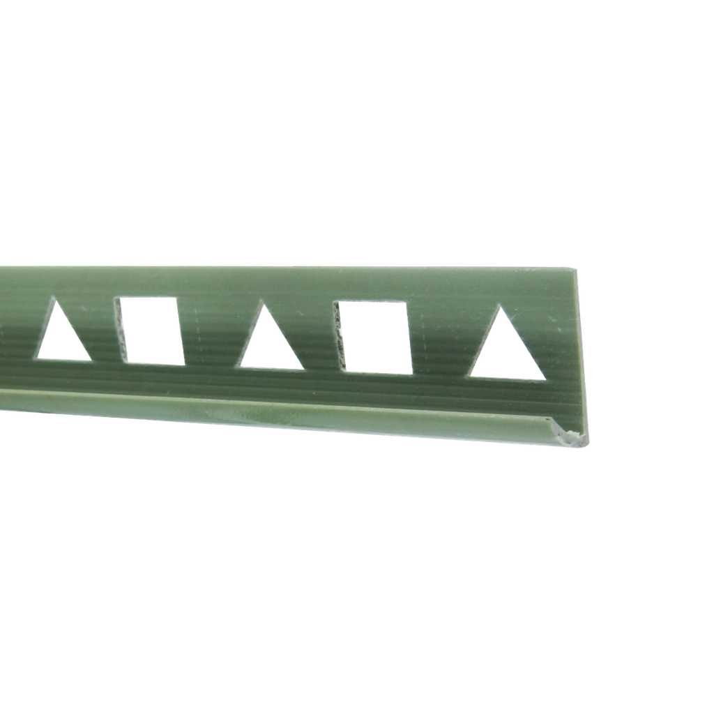 BAGUETTE D'ANGLE PVC 8mm 2,45m VERT CLAIRE DY003