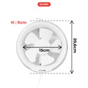 EXTRACTEUR D AIR  18 W ø206/150MM 220V/50HZ 210M³/H CE 1101104101