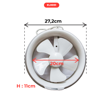 EXTRACTEUR D AIR 23 W ø272/200MM 220V/50HZ 300M³/H CE 1101104102