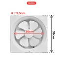 EXTRACTEUR D AIR  48 W ø300MM 220V/50HZ 1100M³/H CE 1101104105 EKO MAXX