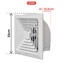 EXTRACTEUR D AIR 
30 W
CE APPROVAL, 220 V/50 HZ, 30 W, AIR FLOW 130 M3/H, PP & ABS MATERIAL, WHITE  1101104118