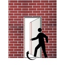PORTE MET OUVERTURE DROITE INT NOIR MAT 2050x1200 mm JC-S6045  U986268