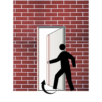 PORTE MET OUVERTURE DROITE INT BLANC 2050X960mm JC-S6051 U986233