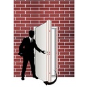 PORTE MET OUVERTURE GAUCHE EXT BLANC 2050X960mm JC-S6032  U986166