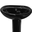LAVABO AVEC COLONNE 62x52cm DP812 NOIR AQUA