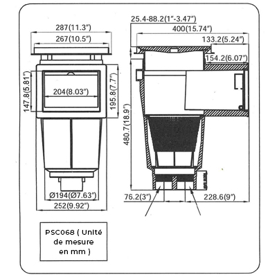 SKIMMER POUR PISCINE  6KG 3040208601