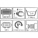 SURPRESSEUR EKOMAX JET1200/100  230V/50 100L 1200W 1.7HP 3700L/h 30M 21,9KG 3060208112