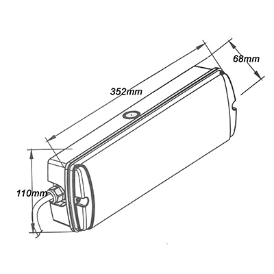 BLOC DE SECOURS AUTONOME FLECHE A DROITE LED 3.5W 6500K 3.7v 1500mAh 3hIP65  110-240V  I1050118012