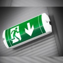 BLOC DE SECOURS AUTONOME  FLECHE EN BAS LED 3.5W 6500K 3,5v 1500mAh 3h  IP65  110-240V  I1050118013