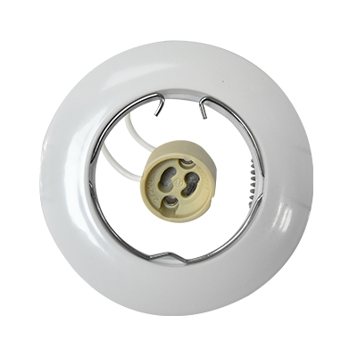 KIT SPOT ENCASTRE ROND ALUMINIUM BLANC ∅84 1050203803 avec DOUILLE GU10 1050203808