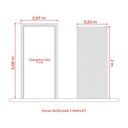 PORTE ISO. COMPLET (1 serrure ,1poignet, 3 paumelles) 2X0,93M MD01213 GAUCHE