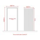 PORTE ISO. COMPLET (1 serrure ,1poignet, 3 paumelles) 2X0,63M MD01214 DROITE