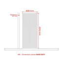 PORTE MDF AVEC MOTIF EN PVC 2010x838x40MM 3 PANEL OVAL TEXTURE SANS BANDE DCF-MAHOGANY