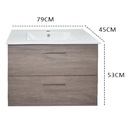 LAVABO MEUBLE 79X45X53 SANS MIROIR model easy (RANDAL) 11475   2171