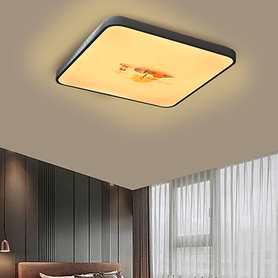 PLAFONNIER LED carre (18-40W)x2 50x8x50cm 3couleurs D3065