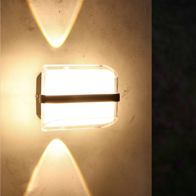 APPLIQUE LED NOIR LX749/2*5W+2*1W  IP54 WARM
