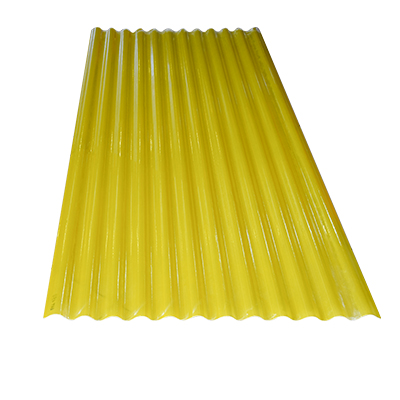 TOLE ONDULEE  JAUNE TRANSPARENTE (L)2.000X(W)900X(T)0.65MM  2080403018