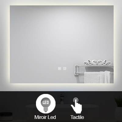 LAVABO MEUBLE Model No. JX01 + MIROIR LED L.80Xl.48XH.50CM (2élements)   1010301092