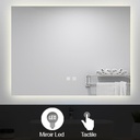 LAVABO MEUBLE Model No. JX01 + MIROIR LED L.80Xl.48XH.50CM (2élements)   1010301092