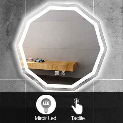 LAVABO MEUBLE Model No. JX04 + MIROIR LED L.80Xl.48XH.50CM (2élements)   1010301093