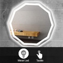LAVABO MEUBLE Model No. JX04 + MIROIR LED L.80Xl.48XH.50CM (2élements)   1010301093