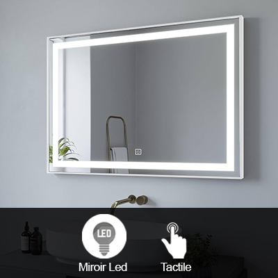 LAVABO MEUBLE Model No. JX06 + MIROIR LED L.80Xl.50XH.50CM (3élements)   1010301094