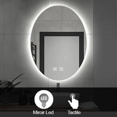 LAVABO MEUBLE Model No. JX08 + MIROIR LED L.80Xl.48xH.50CM (3élements)   1010301095