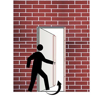 PORTE MET OUVERTURE GAUCHE INT NOIRE MAT 2050x960 mm XD-088  U986311