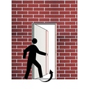 PORTE MET OUVERTURE GAUCHE INT NOIRE MAT 2050x960 mm XD-088  U986311