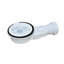 RECEVEUR DE DOUCHE RECTANGULAIRE EN RÉSINE AVEC SIPHON CE L.120 X W.80 X H.2.5 CM SS304 BLANC 1010104201