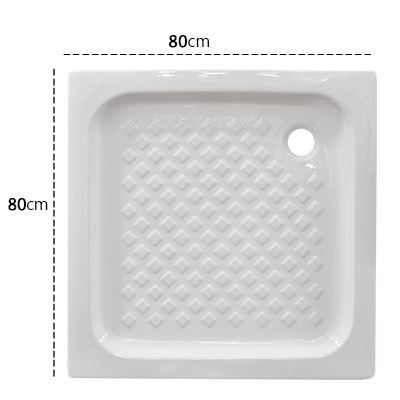 RECEVEUR DE DOUCHE  PORCELAINE CARRE L800X800X90MM