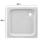 RECEVEUR DE DOUCHE  PORCELAINE CARRE L800X800X90MM