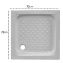 RECEVEUR DE DOUCHE PORCELAINE CARRE L720X720X90MM