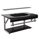 LAVABO EN VERRE 800x500x15mm  BLACK JH-3068 (2 ELMTS)