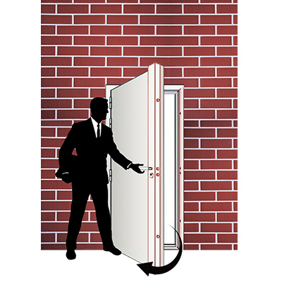 PORTE MET OUVERTURE GAUCHE  EXT NOIRE MAT  2050x960 mm  MT010  U986313